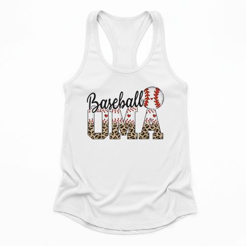 Baseball Oma Women BallPark Oma Baseball Mom Mother's Day Flowy Tank - Sportilla