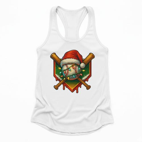 Baseball Xmas Christmas Baseball Ice Cream Drip Boys Flowy Tank - Sportilla