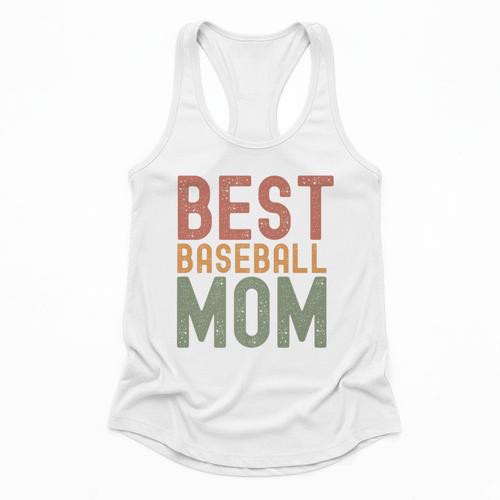 Best Baseball Mom Sports Cute Moms Day Premium Flowy Tank - Sportilla