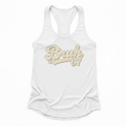 Bruh 67 Baseball Style Meme Slang Sports Number Graphic Flowy Tank - Sportilla