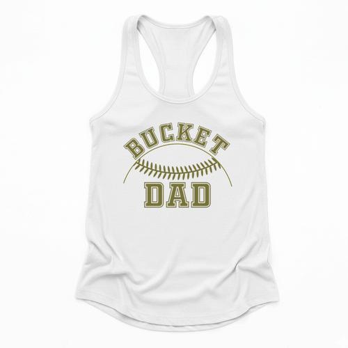 Bucket Dad Softball Dad Baseball Player Dad Flowy Tank - Sportilla