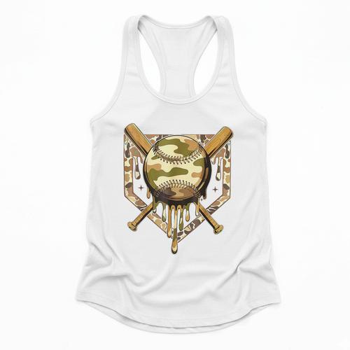 Camo Baseball Dripping Military Camouflage Sports Men Boy Flowy Tank - Sportilla