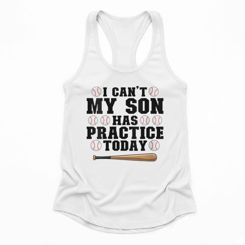 I Can't My Son Has Practice Today Baseball Mom Flowy Tank - Sportilla