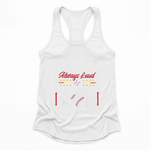 Crazy Proud Always Loud Baseball Mom Mother's Day Premium Flowy Tank - Sportilla