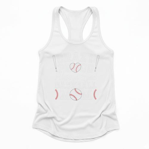 Crazy Proud Always Loud Baseball Mom Saying Graphic Premium Tri-Blend Flowy Tank - Sportilla