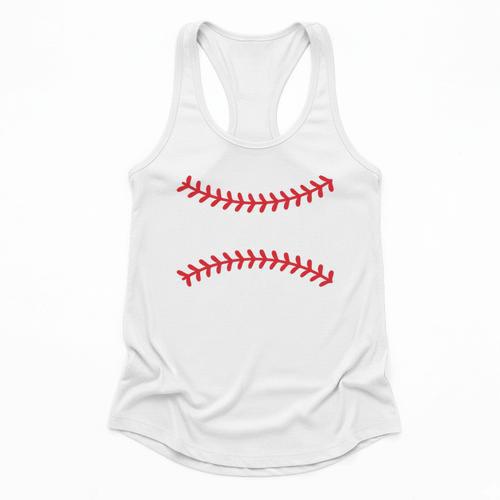 Cute Baseball Mom Laces Little League Women's Mother's Day Flowy Tank - Sportilla