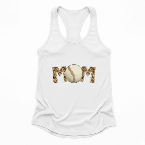 Cute Baseball Mom Leopard Print Mom For Mother's Day Flowy Tank - Sportilla