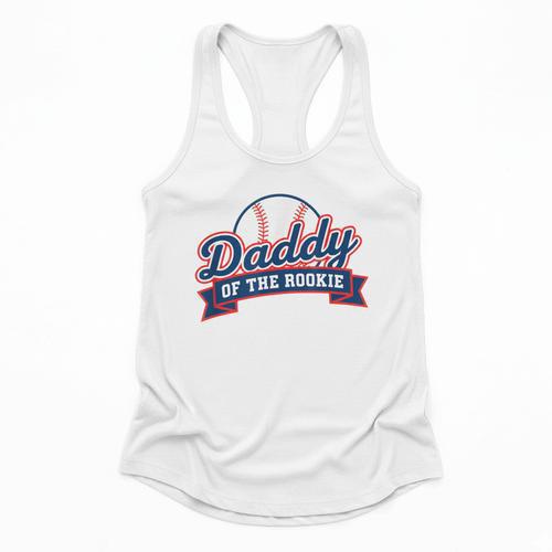 Dad Daddy Of The Rookie Baseball Flowy Tank - Sportilla