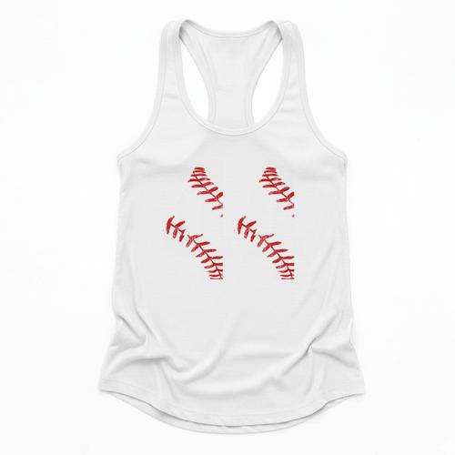 Distressed Baseball Number 44 Jersey Uniform Player Fan Flowy Tank - Sportilla
