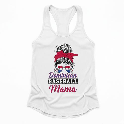 Dominican Baseball Mama Quote For a Dominican Baseball Mom Flowy Tank - Sportilla
