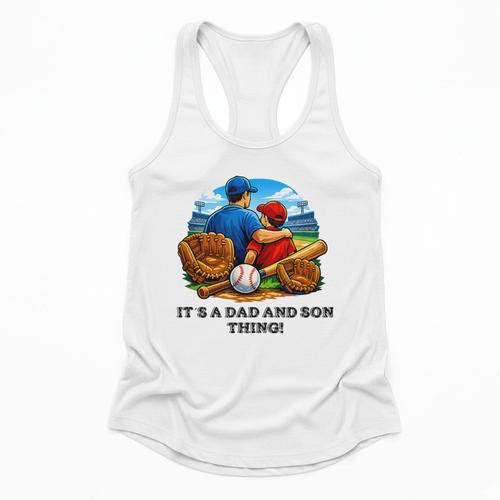 Father Son Baseball Father's Day Flowy Tank - Sportilla
