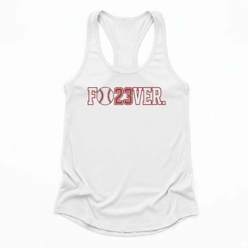 Fo23ver Baseball Sports Fan 23 Forever Flowy Tank - Sportilla