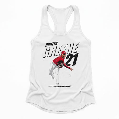 Hunter Greene Cincinnati MLB Baseball Players MLBHGR204M Flowy Tank - Sportilla