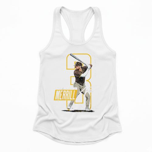 Jackson Merrill San Diego MLB Baseball Player MLBJME202M Flowy Tank - Sportilla