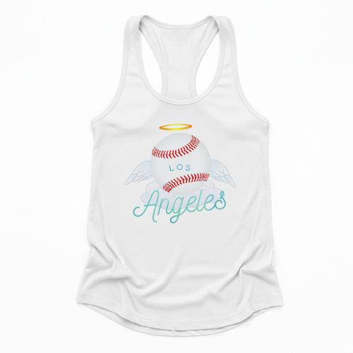 Los Angeles Angel Ball Tshirt Cool Baseball Team Premium Tri-Blend Flowy Tank - Sportilla