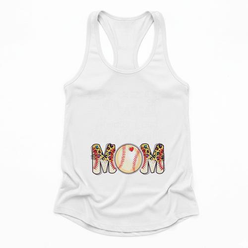 Loud And Proud Baseball Mom Messy Bun 2024 Premium Flowy Tank - Sportilla