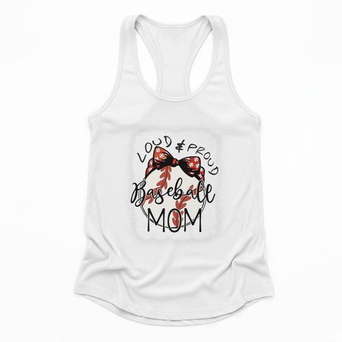 Loud Proud Baseball Mom Mommy Premium Flowy Tank - Sportilla