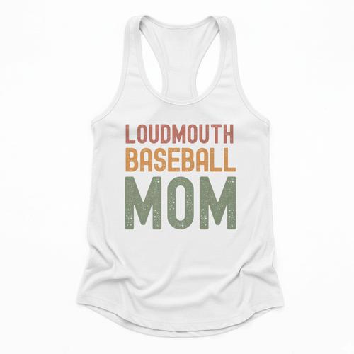 Loudmouth Baseball Mom Sports Cute Text Premium Flowy Tank - Sportilla