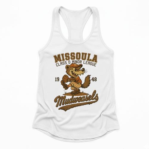 Missoula Mudweasels Retro Minor League Baseball Flowy Tank - Sportilla