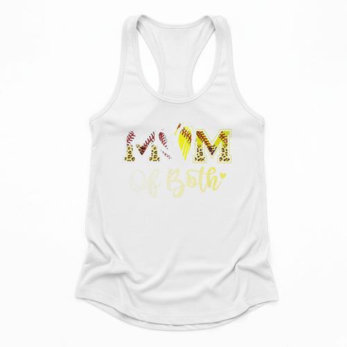 Mom Of Both Softball Baseball Mom Premium Flowy Tank - Sportilla