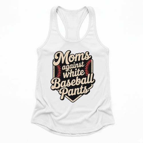 Moms Against Baseball Pants Baseball Mom Premium Tri-Blend Flowy Tank - Sportilla