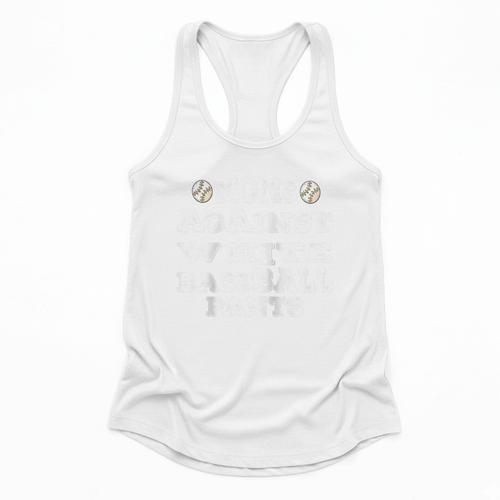 Moms Against Baseball Pants Baseball Mom Raglan Baseball Tee Flowy Tank - Sportilla