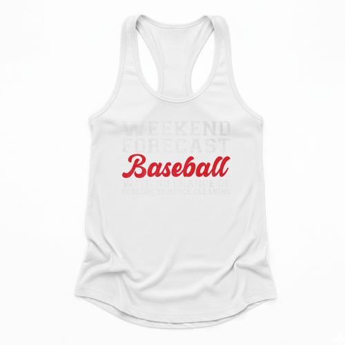 Retro Baseball Mom Mother's Day Weekend Forecast Baseball Premium Flowy Tank - Sportilla