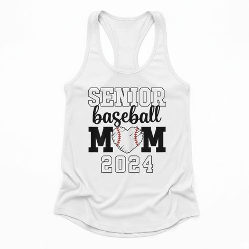 Senior Baseball Mom Class Of 2024 Senior Mom Game Day Flowy Tank - Sportilla