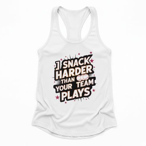 I Snack Harder Than Your Team Plays Baseball Mom Flowy Tank - Sportilla