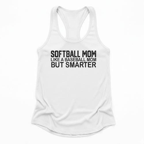 Softball Mom Like A Baseball Mom But Smarter Flowy Tank - Sportilla