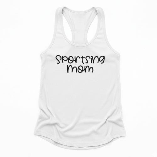 Sportsing Mom Sports Mom Baseball Mom Football Mom Flowy Tank - Sportilla