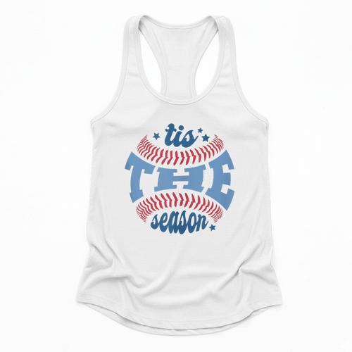 Spring 2024 Season Cute Baseball Mom It Is The Season Flowy Tank - Sportilla