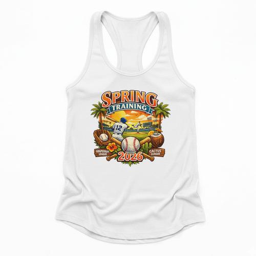 Spring Training 2026 Baseball Vintage Sunset Premium Tri-Blend Flowy Tank - Sportilla