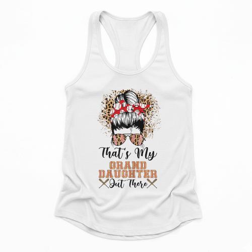 That's My Granddaughter Out There Baseball Mom Mother's Day Flowy Tank - Sportilla