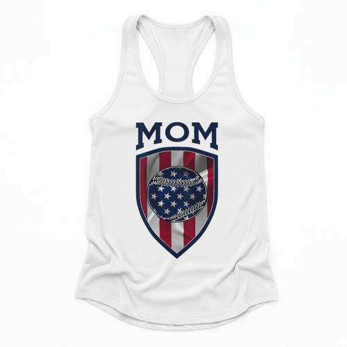 USA Mum Mother's Day Baseball Mom Flowy Tank - Sportilla