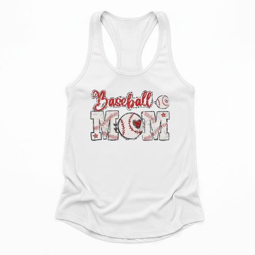 Vintage Baseball Mom Sport Humor Raglan Baseball Tee Flowy Tank - Sportilla
