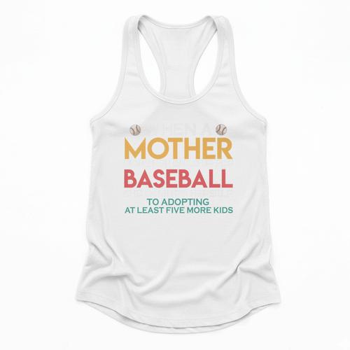When A Mother Signs Child Up For Baseball Baseball Mom Premium Flowy Tank - Sportilla