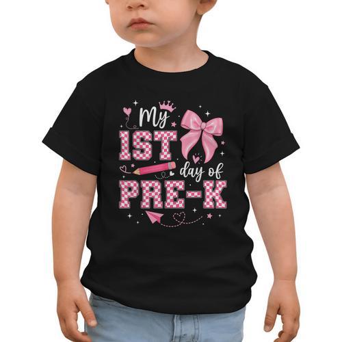 My 1st Day Of Pre-K PreK Pre K 2025 Back To School Girls Graphic Toddler T-Shirt - Savourry