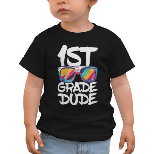 1st Grade Dude Shirt Back To School First Grade Boy Girl Graphic Toddler T-Shirt - Savourry