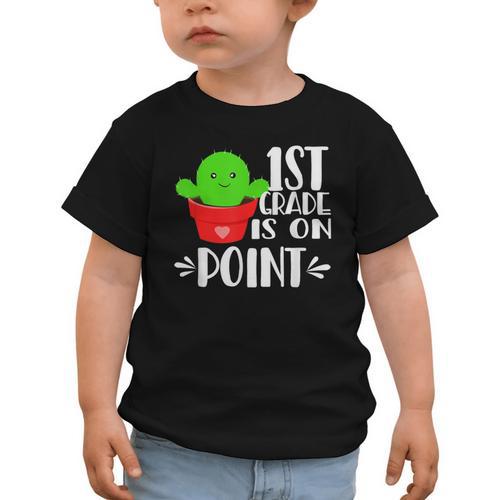 1st Grade Is On Point Cactus Back To School Graphic Toddler T-Shirt - Savourry