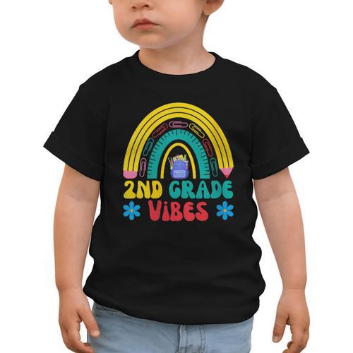 2nd Grade Vibes Back To School Rainbow Second Grade Graphic Toddler T-Shirt - Savourry