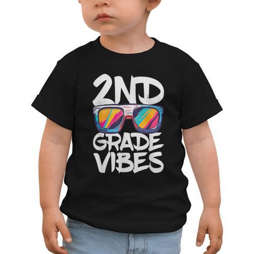 2nd Grade Vibes Shirt Back To School Second Grade Boy Girl Graphic Toddler T-Shirt - Savourry