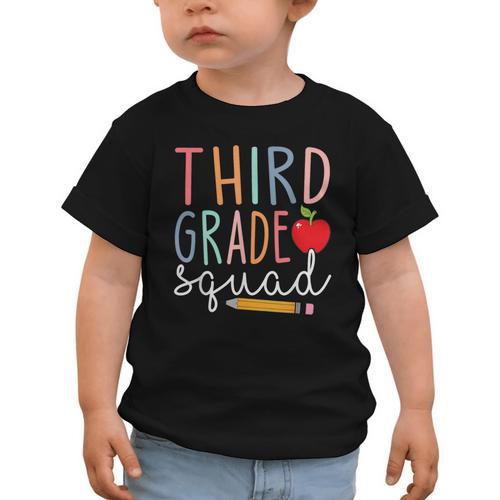 3rd Grade Squad Tshirt Third Grade Back To School Graphic Toddler T-Shirt - Savourry