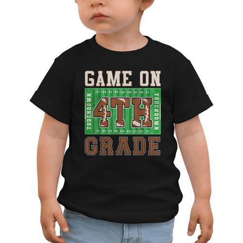 4th Grade Boys Kids Football Back To School Fourth Grade Graphic Toddler T-Shirt - Savourry
