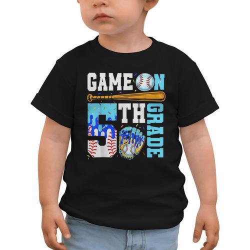 5th Grade Back To School Baseball Drip Ice Cream Game On Graphic Toddler T-Shirt - Savourry