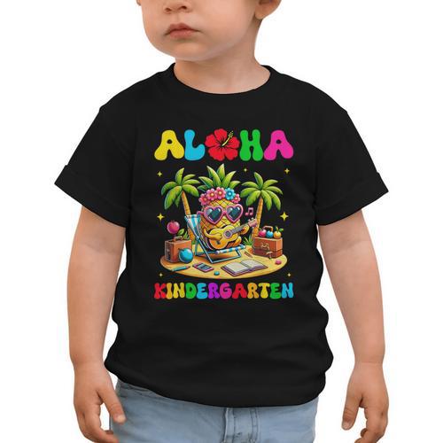 Aloha Kindergarten Pineapple Hawaii Back To School Kids Girl Graphic Toddler T-Shirt - Savourry