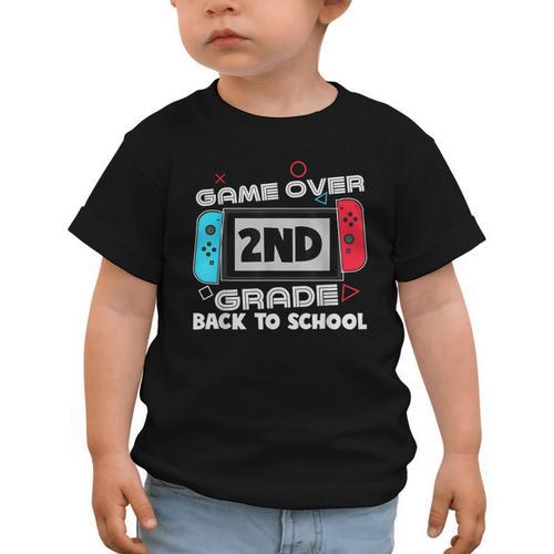 Back To School Game Over 2nd Grade Gamer Kids Boys Graphic Toddler T-Shirt - Savourry