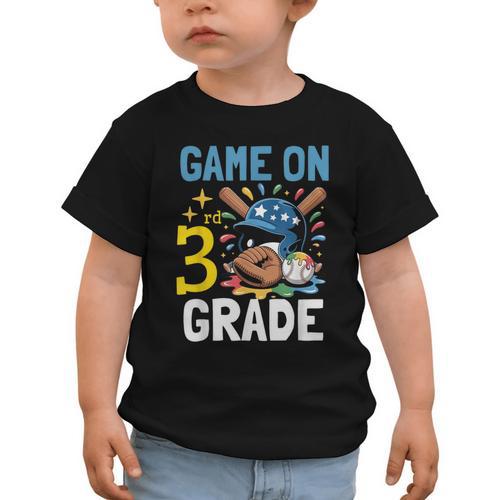 Back To School Game On Third Grade Baseball First Day Boys Graphic Toddler T-Shirt - Savourry