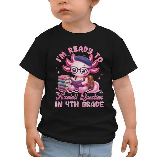 Back To School I'm Ready To Axolotl Question In 4th Grade Graphic Toddler T-Shirt - Savourry