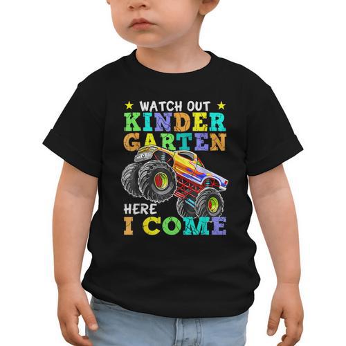 Back To School Kindergarten Here I Come For Boy Kid Truck Graphic Toddler T-Shirt - Savourry